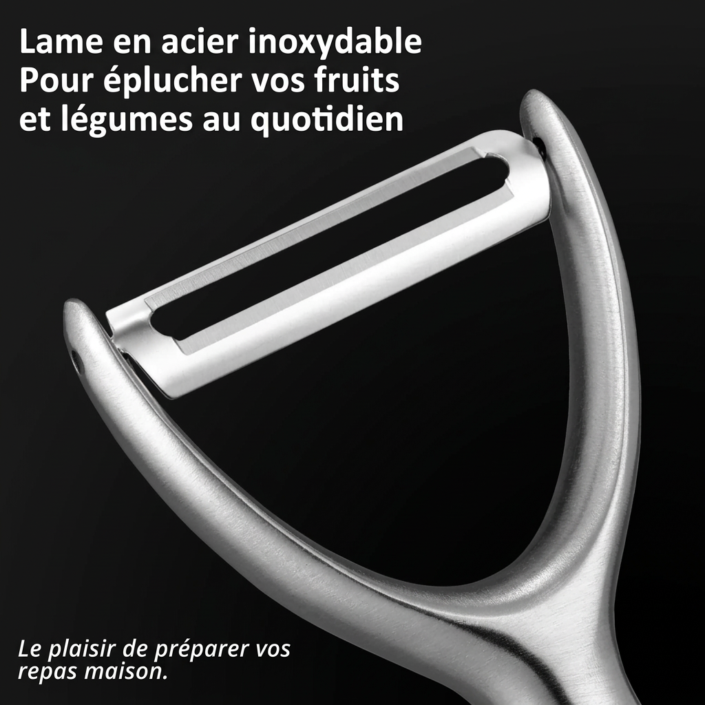 Éplucheur avec les lames en acier inoxydable 