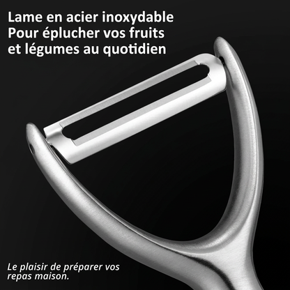 Éplucheur avec les lames en acier inoxydable 