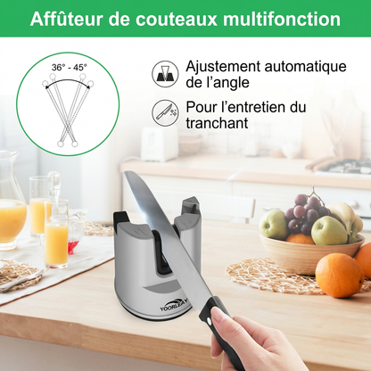 Affûteur de couteaux et ciseaux à ventouse