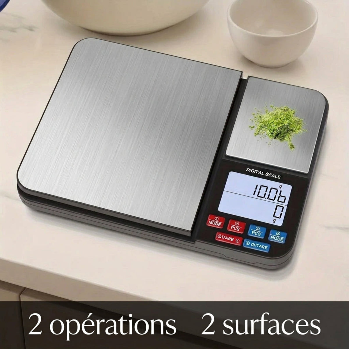 Balance de cuisine deux fonctions à la fois