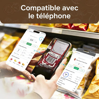 Balance de cuisine numérique compatible avec le téléphone