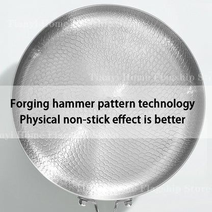 Poêle Antiadhésive Titane Inox 20/24/28cm Induction | Premium