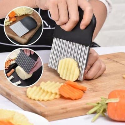 Coupe Légumes Ondulé | EasyCut™ondule EasyCut™ poignee ergonomique noire