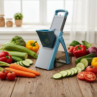 Mandoline cuisine EasyCut™ bleue - Cuisinezchezvous.com