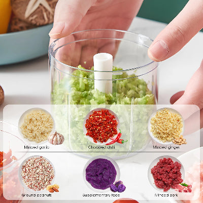 Mini hachoir manuel EasyCut™ coupe tout pour une cuisine saine - Cuisinezchezvous.com une 