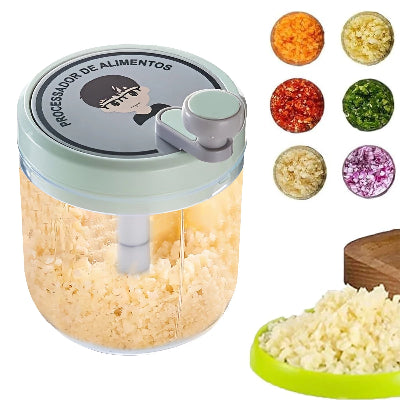 Mini hachoir manuel EasyCut™ compact 400ml hachez ail et oignons sans larmes - Cuisinezchezvous.com