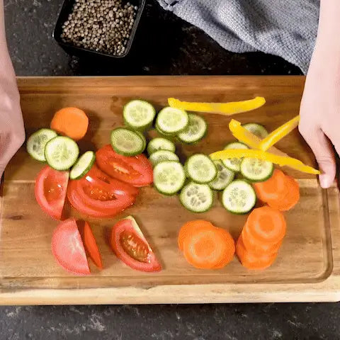Planche à découper bambou Premium ChefBoard™ design élégant - Cuisinezchezvous.com