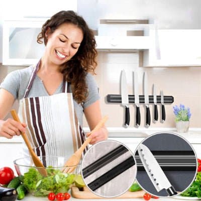 Barre aimantée un rangement pour les couteaux de cuisine sécuritaire et pratique - Cuisinezchezvous.com
