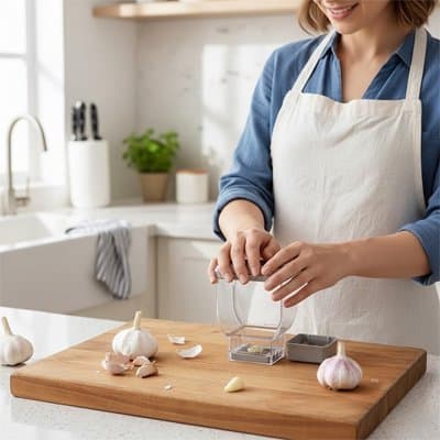 Presse ail Garlic™ en acier inoxydable résistant et durable - Cuisinezchezvous.com